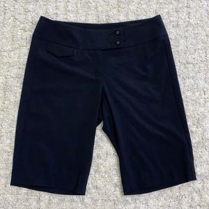 CAbi Black Double Button Dress Bermuda Shorts Sz 4